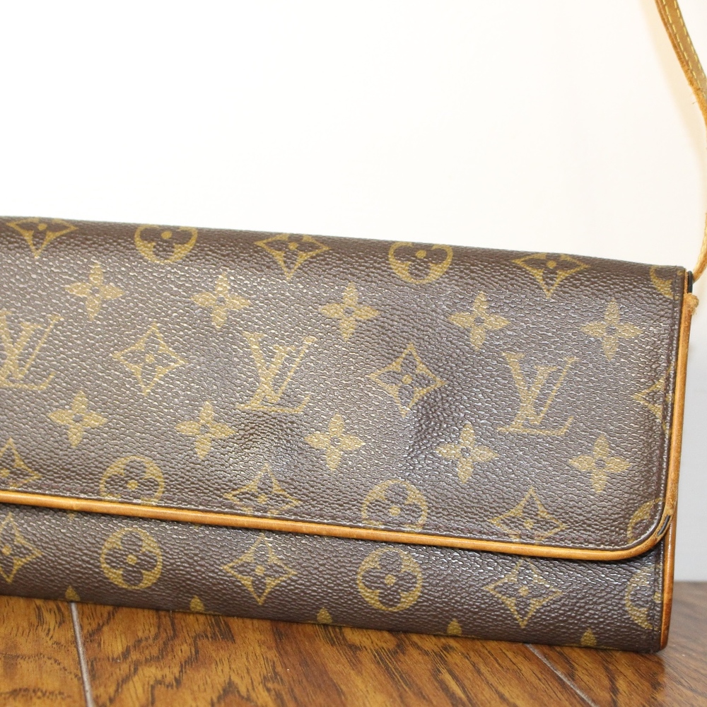 authentic Louis Vuitton monogram pochette twin gm